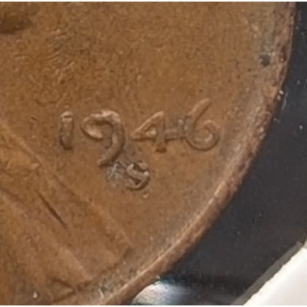 1946 S Lincoln Wheat Penny Triple RPM Ball Tipped S Variety